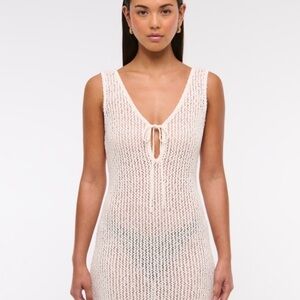 Abercrombie & Fitch Cream Knit Swim Coverup